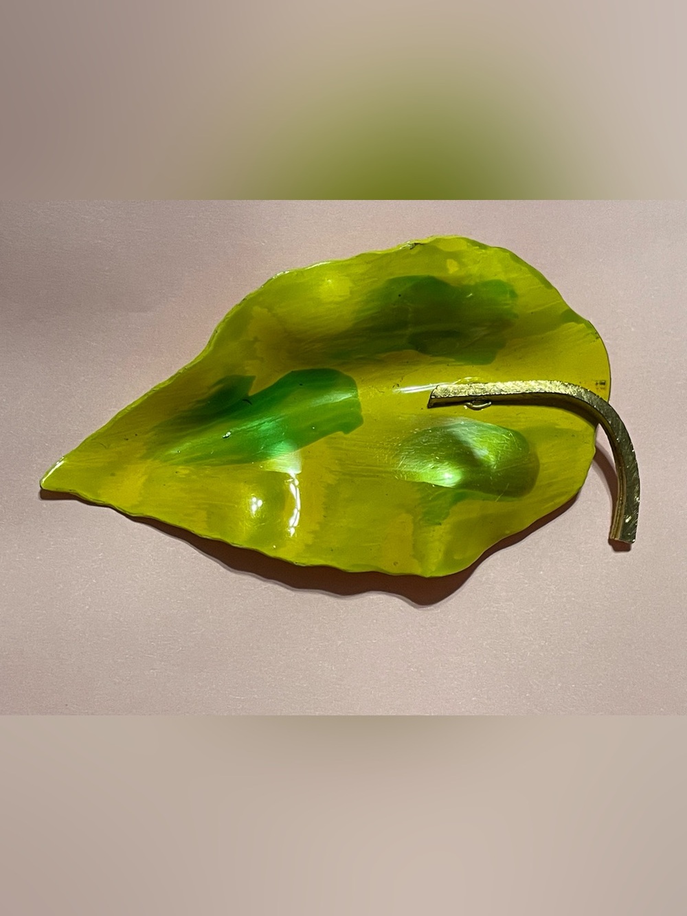 Vintage Enamel Mid Century Modern Statement Brooch #9288